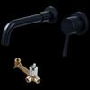 Matte Black Wall-Mounted Basin Faucet