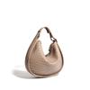 New Woven Cowhide Crescent Bag 2025 Spring and Summer Fashion Casual Shoulder Crossbody Leather Underarm Bag Niche Design