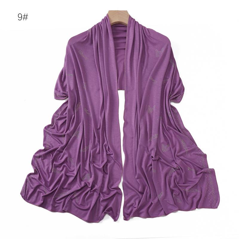 Muslim Solid Jersey Hijab Scarf for Women Cotton Square Head Wrap Scarves Jersey Hijabs Islamic Turban Headband Shawl Scarves