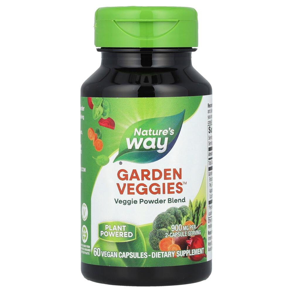 Nature's Way Garden Veggies 900mg Veggie Capsules, 60 Counts