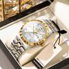 POEDAGAR Luxury Business Male Watch Waterproof Luminous Week Date Wristwatch Stainless Steel Trendy Quartz Watches for Men