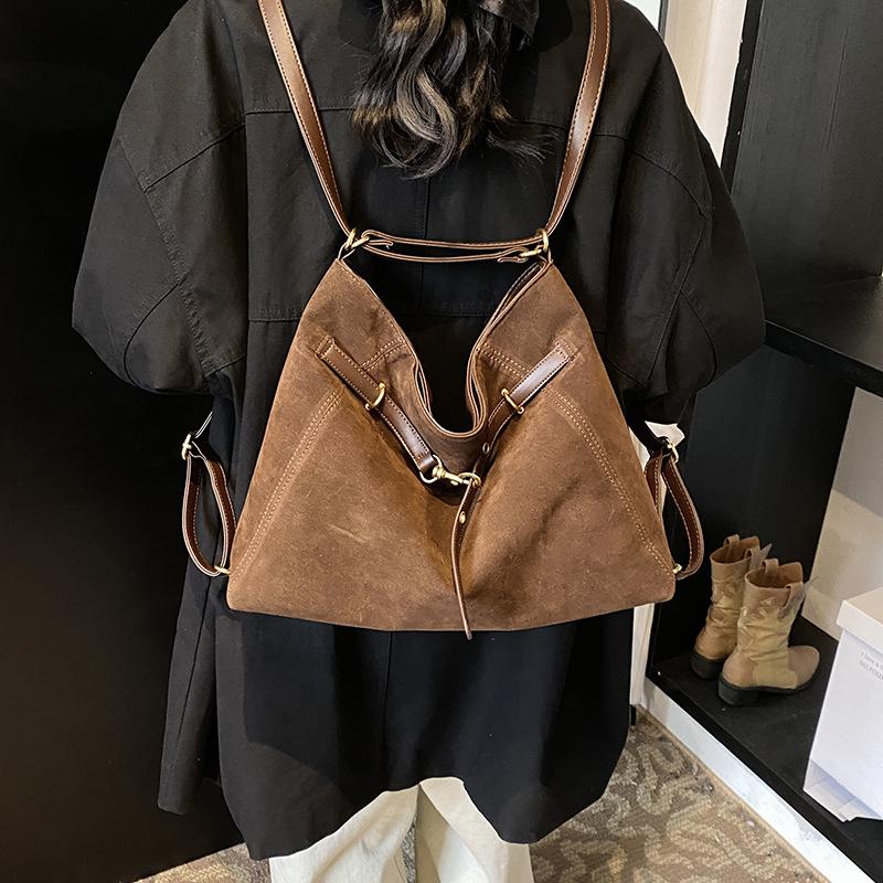 Retro trend versatile tote bag women's autumn and winter new commuting large-capacity backpack 2025 casual women's bag