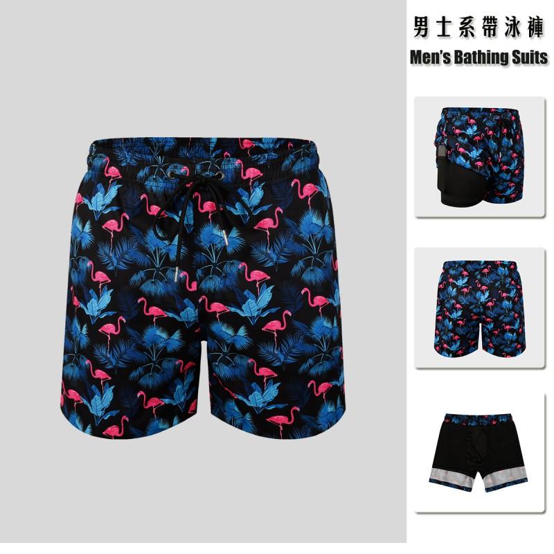 Mens Quick-Dry Stretch-Free Beach Shorts Surfing Swimming Outdoor Activities
