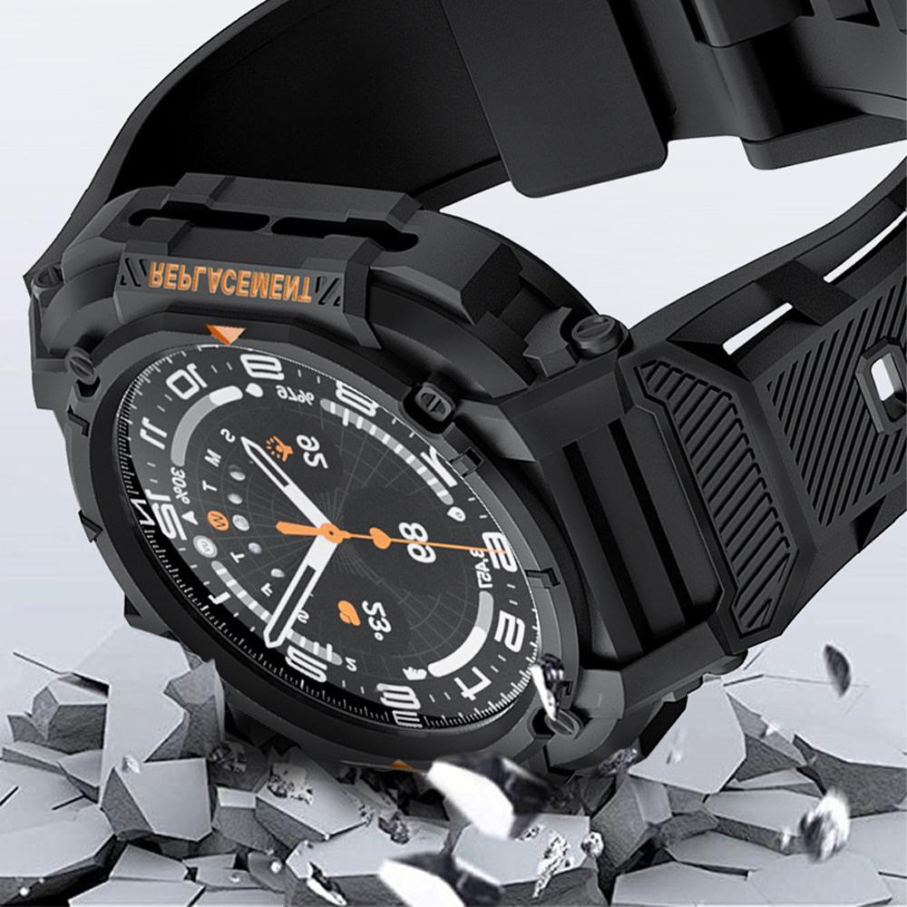 Cinturino+Custodia in Silicone per Samsung Galaxy Ultra Watch 47mm Sportivo Traspirante Correa per GALAXY ULTRA 7 Watch 47MM Kit Mod in TPU Band