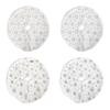 Port of Love Snowflake Mini Christmas Tree Skirt: Cute Star Ornament for Tabletop Tree Base Decoration