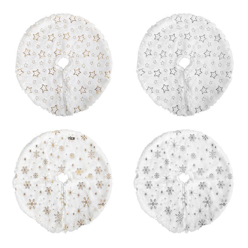 Port of Love Snowflake Mini Christmas Tree Skirt: Cute Star Ornament for Tabletop Tree Base Decoration