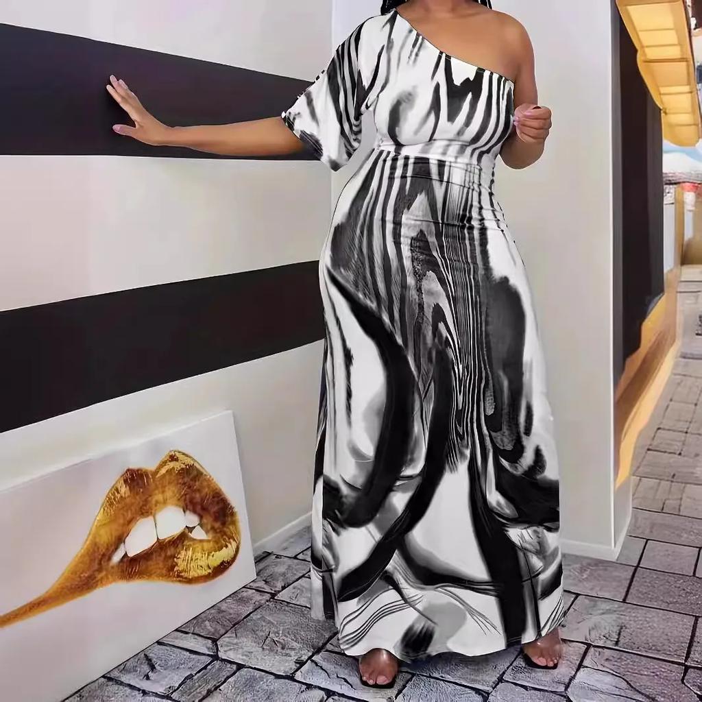 Women's Summer Fashion Sleeveless Strapless Tight Long Party Color Dresses