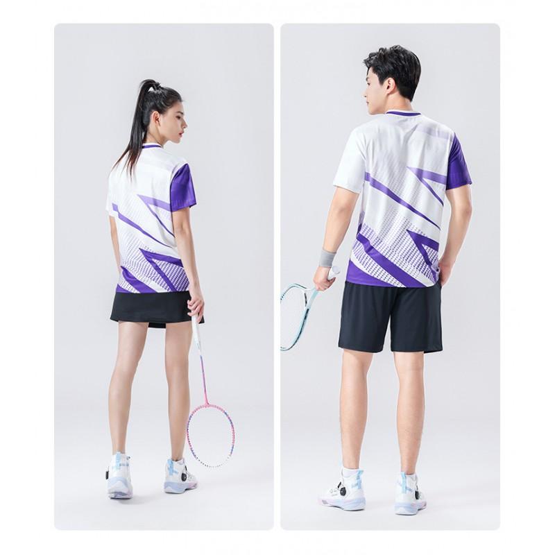 Unisex Badminton Sport Set Short Sleeve Team Jersey Tennis Ping Pong Athletic Wear