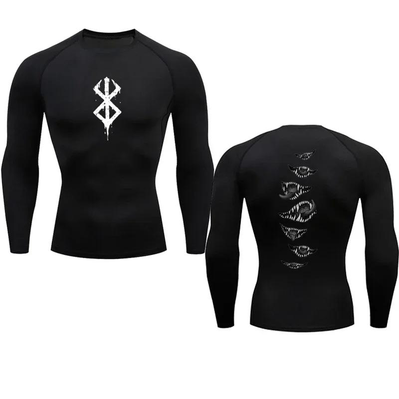 Gym Compression T-shirts Spring Summer Men's Sports Tops Bodybuilding Fitness Quick-drying Compression Tight T-shirt S-3XL