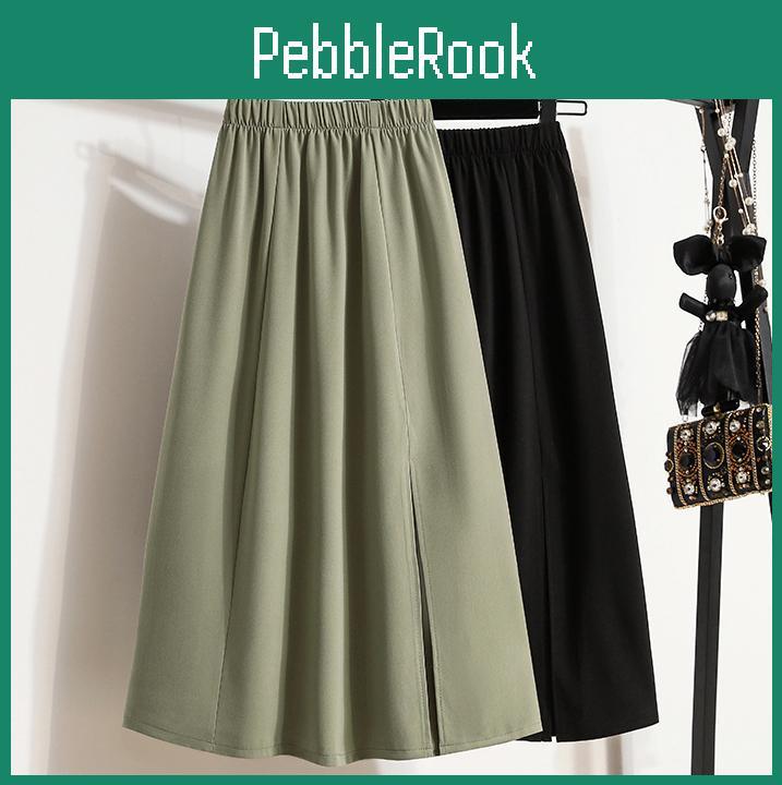 Plus Summer 2025 Spring Dimanaf Size Women New High Waist Skirts Vintage Elastic Elegant Button Skirts Loose