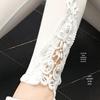 Korean Style High Waist Lace Slimming Leggings - Versatile Nine-Point Pants for Spring & Autumn