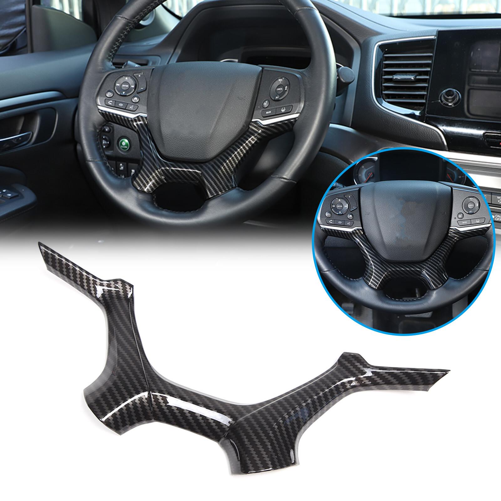 ABS Carbon fiber Steering Wheel Cover Trim Frame For Honda Pilot -22