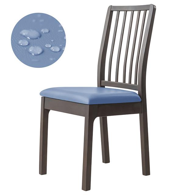 Waterproof Pu Seat Cushion Cover Faux Leather Stretch Chair Cover For Dining Area Room Area Kitchen Hospitality Anti -Dirty Oil -Proof Slipcovers