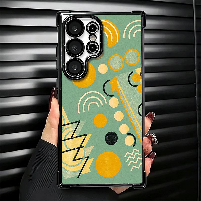 Abstract Geometry PopArt Desgin Soft Phone Case For Samsung Galaxy S26 Ultra S25 Edge S24 FE S23 Plus S22 S21 + S20 Plating Anti