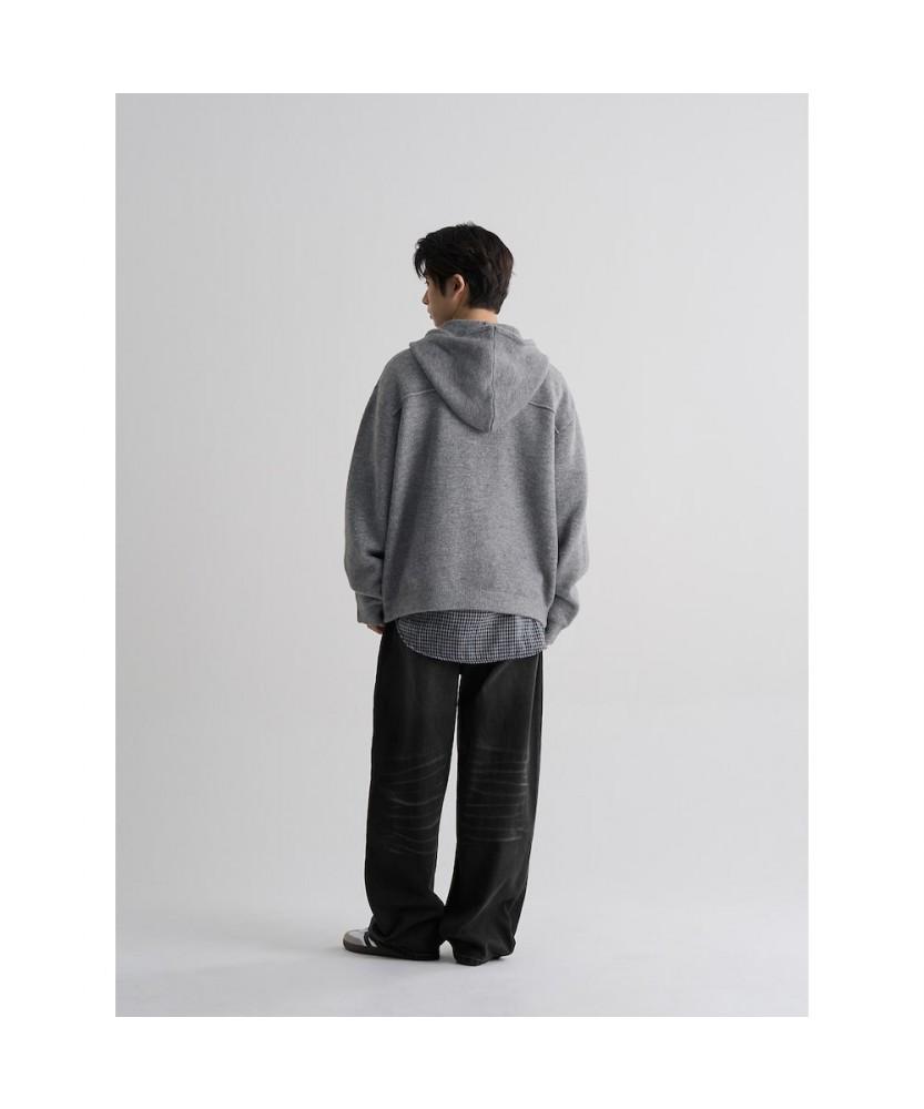 8Seconds Hooded Zip-Up Cardigan Gray