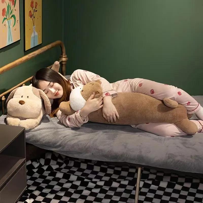 Long Dog Cute Pillow Sleeping Girl Side Sleeping with Legs Doll Doll Bed Plush Toy Birthday Gift