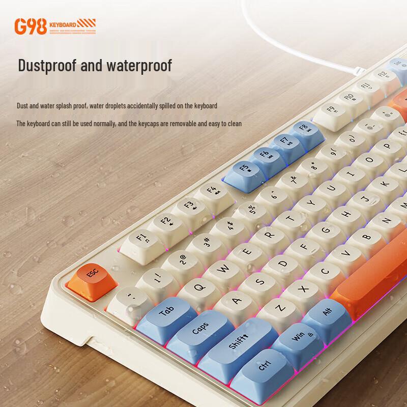 Forwarder G98 Silent Mechanical-Feel RGB Gaming Keyboard