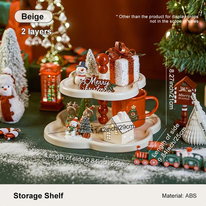 

UFORU Fruit tray Multi-storey living room coffee table Exquisite high appearance level Christmas French cake dessert tray