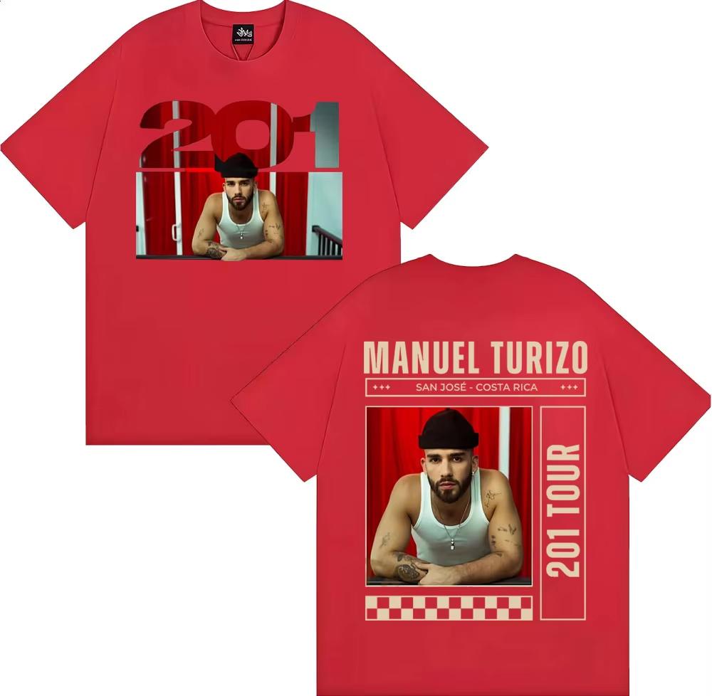 

Rapper Unisexuel Turizo 201 World Tour 2026 Merch T Shirt Unisex Women Harajuku Streetwear Oversized Tshirt Cozy Male Cotton T Shirts 4XL