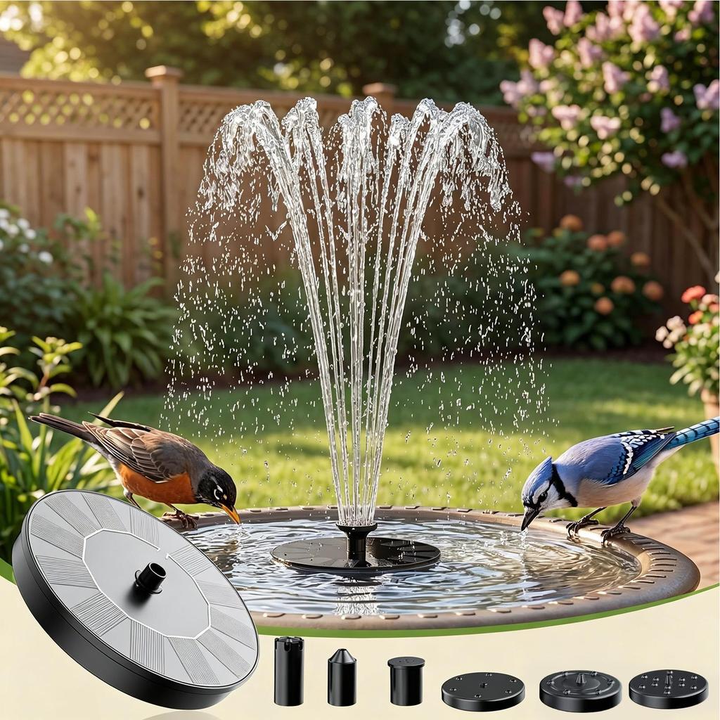 13/16/18cm Solar-powered bird bath fountain pump Floating Solar Water Fountain Pool Pond Waterfall Fountain Floating Water Pump