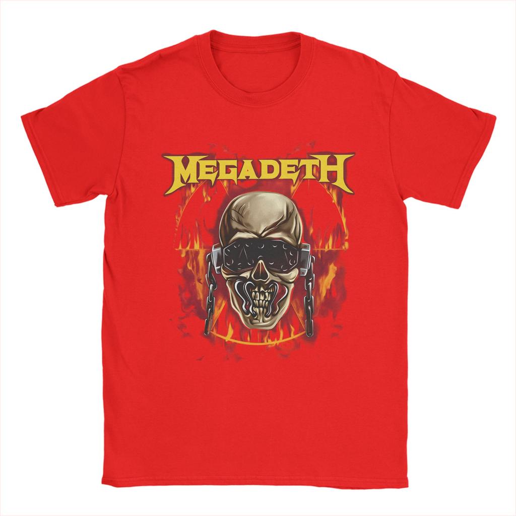 M-Megadethed Band  Men's T Shirt  Novelty Tees Short Sleeve Crewneck T-Shirt Pure Cotton Birthday Gift Tops