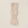 Female Spring and Autumn Leisure All Match Pure Color 10A Antibacterial Deodorant Perspiration Long Five Finger Socks