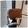 Nuova Borsa a Tracolla Multi-strato Donna Colore Unico Borsa a Spalla con Cinturino Largo in Pelle PU Vintage