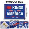 Keine Könige in Amerika Flagge 4x6 Fuß Doppelseitiges Polyester Banner Gartenbanner USA Patriotische Haus- und Hofdekoration Außen Dekorative Flagge
