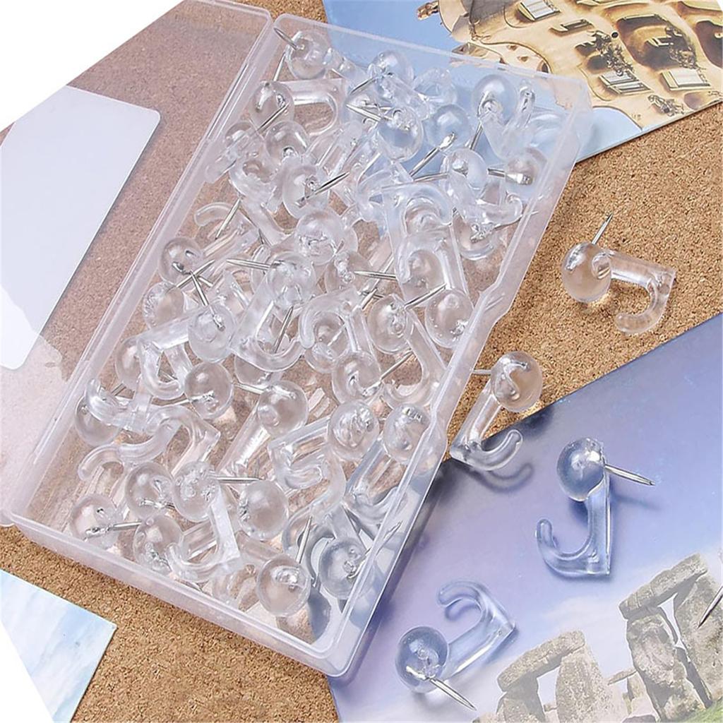 30/50 Pcs Push Pin Hooks Decorative Pin Tacks Wall Thumb Tacks Hook Office School Supplies for Photo Wall Bulletin Board