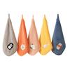 1 Peça 25x25cm Fleece de Coral Infantil Macio Bordado Toalha de Rosto Bebê Quadrado Pequeno Baba Pendurado Super Absorvente