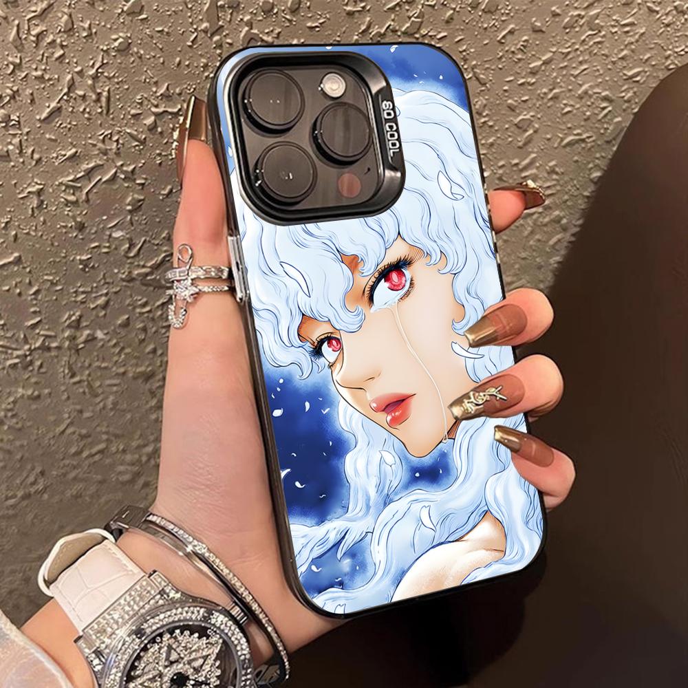 Anime Griffith Handyhülle für iPhone 17 16 15 14 13 12 11 X XR XS Air Pro Max Plus Schwarze Bunte Silberne Hülle
