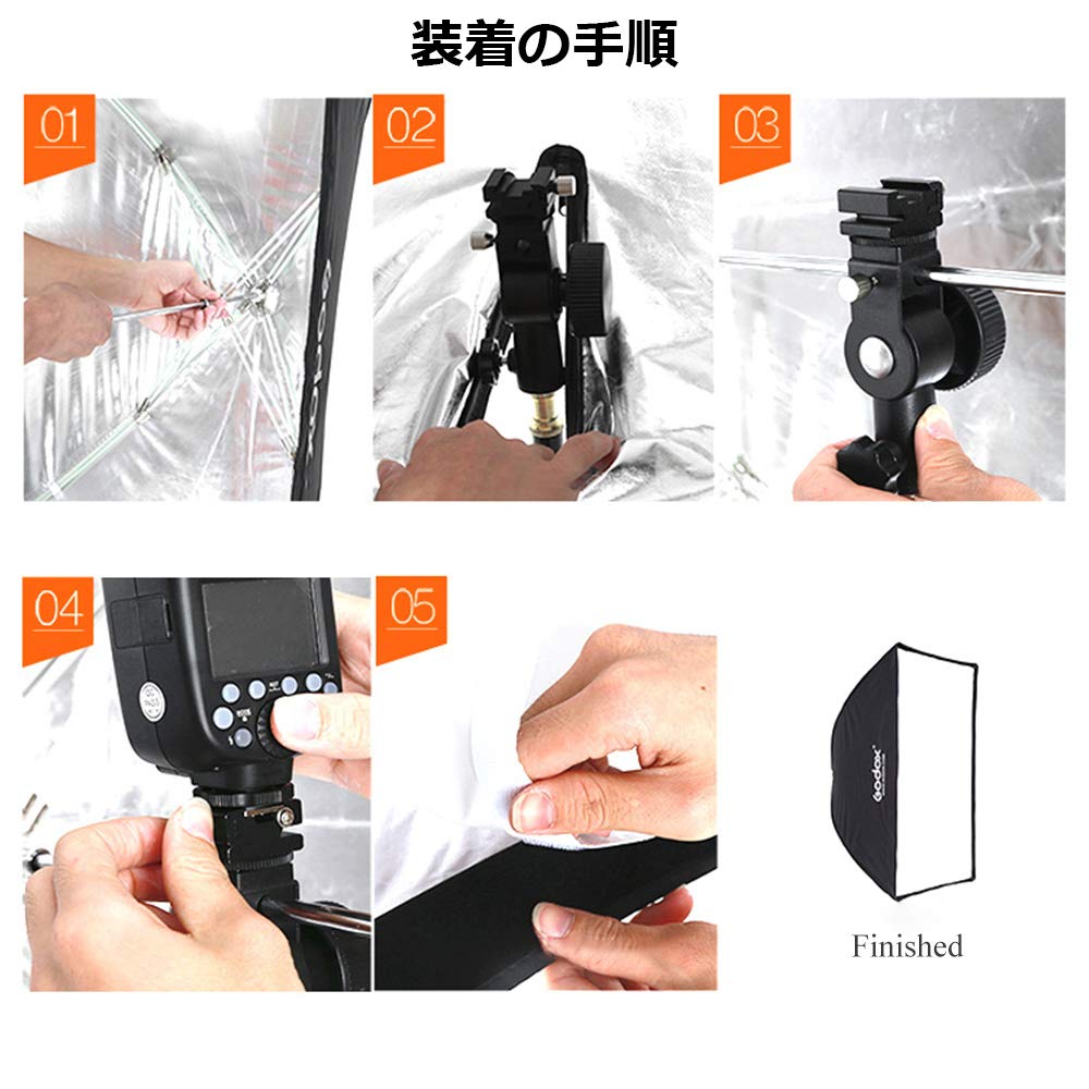 GODOX 60x90cm Umbrella Softbox Rectangular Box Compact Portable with Storage Case LED Video Light Monoblock Strobe Photography for Studio Photography