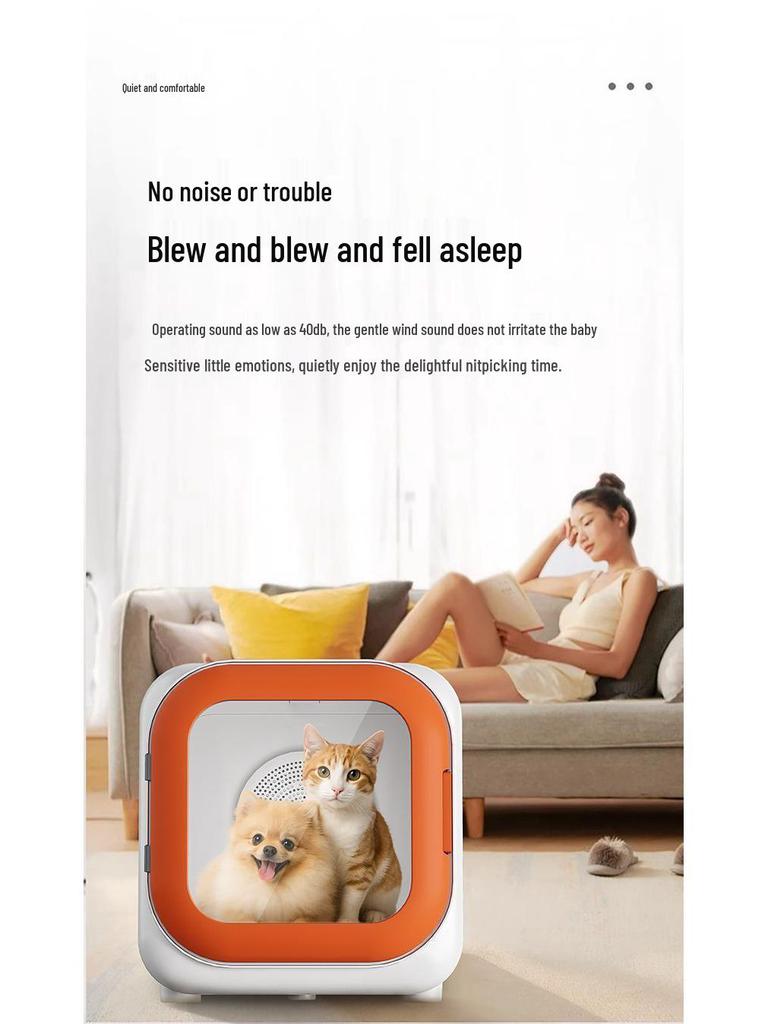 Automatic Pet Dryer: Silent Cat & Dog Bathing and Hair Drying Box