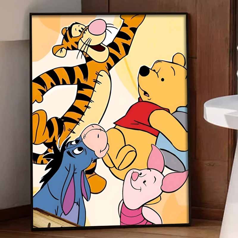 Disney Diamond Painting 5D DIY Winnie the Pooh Diamond Painting Art Diamond Painting Kit Adult/Beginner Gift Idea Home Decor