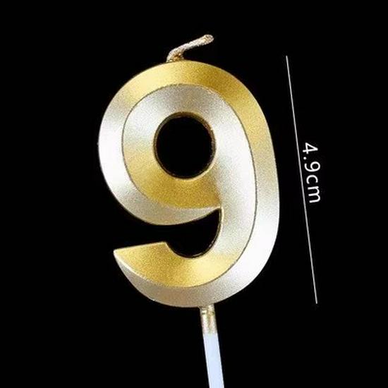 Gold Number Birthday Candles for Baby's First Birthday Cake Decoration Party Dessert Toppers