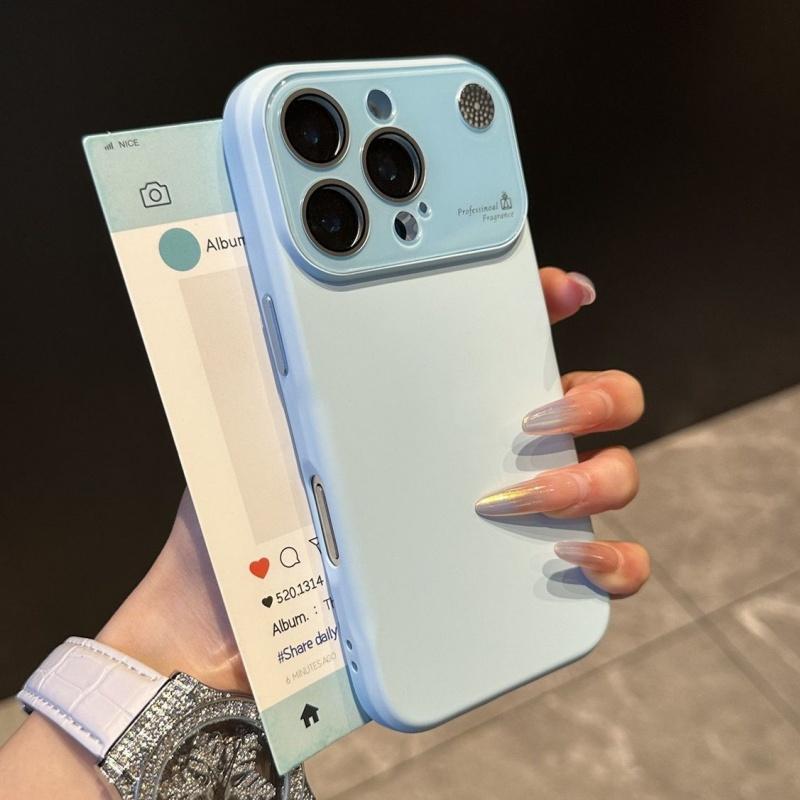 Liquid Silicone Soft Phone Case With Lens Fragrance Protection For iPhone 16 15 Plus 14 13 17 Pro Max 11 Plain Shockproof Cover