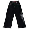 Y2K Streetwear Wide Leg Jeans Men - Relaxed Fit Cotton Denim Pants Mid-Rise Straight Cut Washed Finish