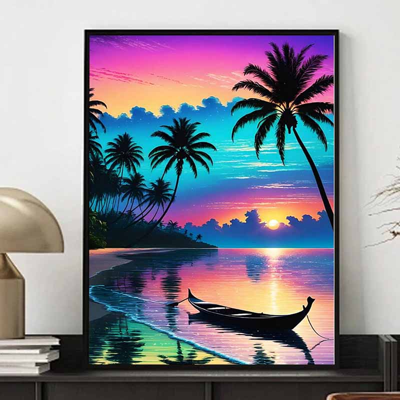 5D Fantasy Landscape Diamond Painting Set, DIY Rhinestone Gemstone Painting Art Decoration Wall Mural Ornaments