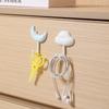 Wall-Mounted Simple Hooks Strong Viscose Non-Marking Load-Bearing Sticky Hooks for Bathroom Kitchen Non-Perforated