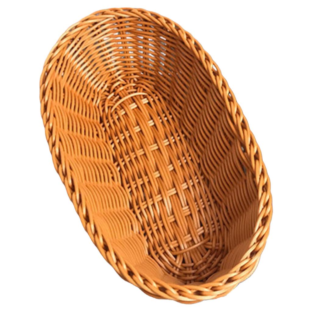 Wicker Storage Basket For Bread Vegetable Fruit Natural Look Organizer