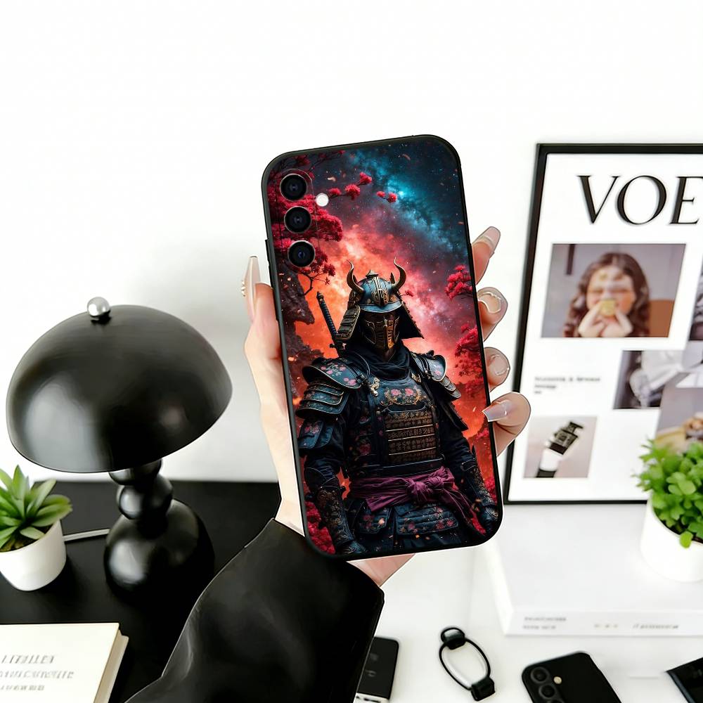 J-Japanisches Bushido S-Samurai Handyhülle Für Samsung Galaxy A73,A72,A71,A70,A53,A52,A51,Weiche Silikon Schwarze Hülle