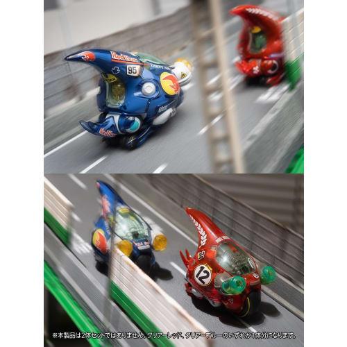 Wave Seiji Kaku's O-Kabutomaru Dynastes Clear Red Non-Scale Pre-Colored Plastic Model Kit KM-097