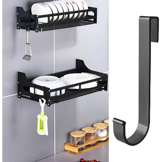 20 pcs J Grid Wall Picture Hooks, Hanging Sink Grid Hooks, Aluminum Pot Racks for Retail, Displaying Photos, Art Exhibit, Painting, Convenience Store