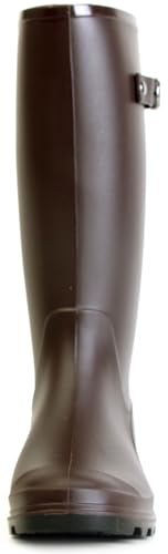 Montfreur LB8121 Women's Brown Rain Boots, Sizes 24.5cm-25.0cm