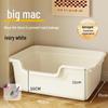 Thickened Semi-Enclosed Oversized Splash-Proof Cat Litter Box