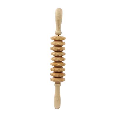 Wooden Health Acupressure Roller Massage Stick (38cm)