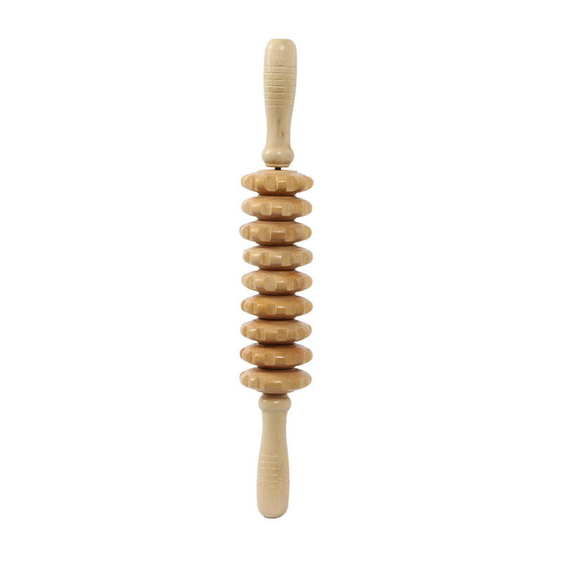Wooden Health Acupressure Roller Massage Stick (38cm)