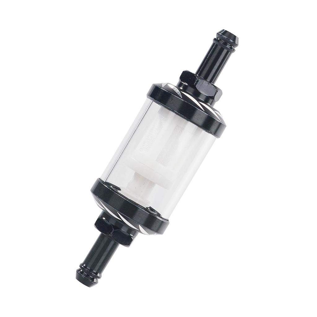 Universal Motorcycle Fuel Filter - High  Aluminum Glass Fuel Cleaner For Motorbike, Scooter, ATV, Dirt Bike - Multiple Colors Available