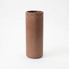 Vase cylindrique décoratif marron pour fleurs, forme classique, élégant