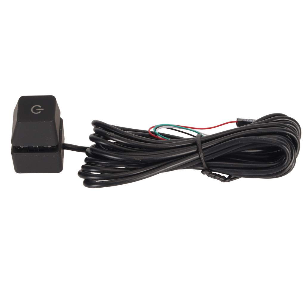 PC Power Switch Blue Switch Mechanical Key Backlit Plug and Play PC Power Button for Desktop Computer Office Gaming